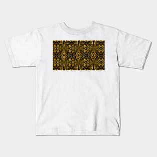 Gold/Black Pattern Kids T-Shirt
